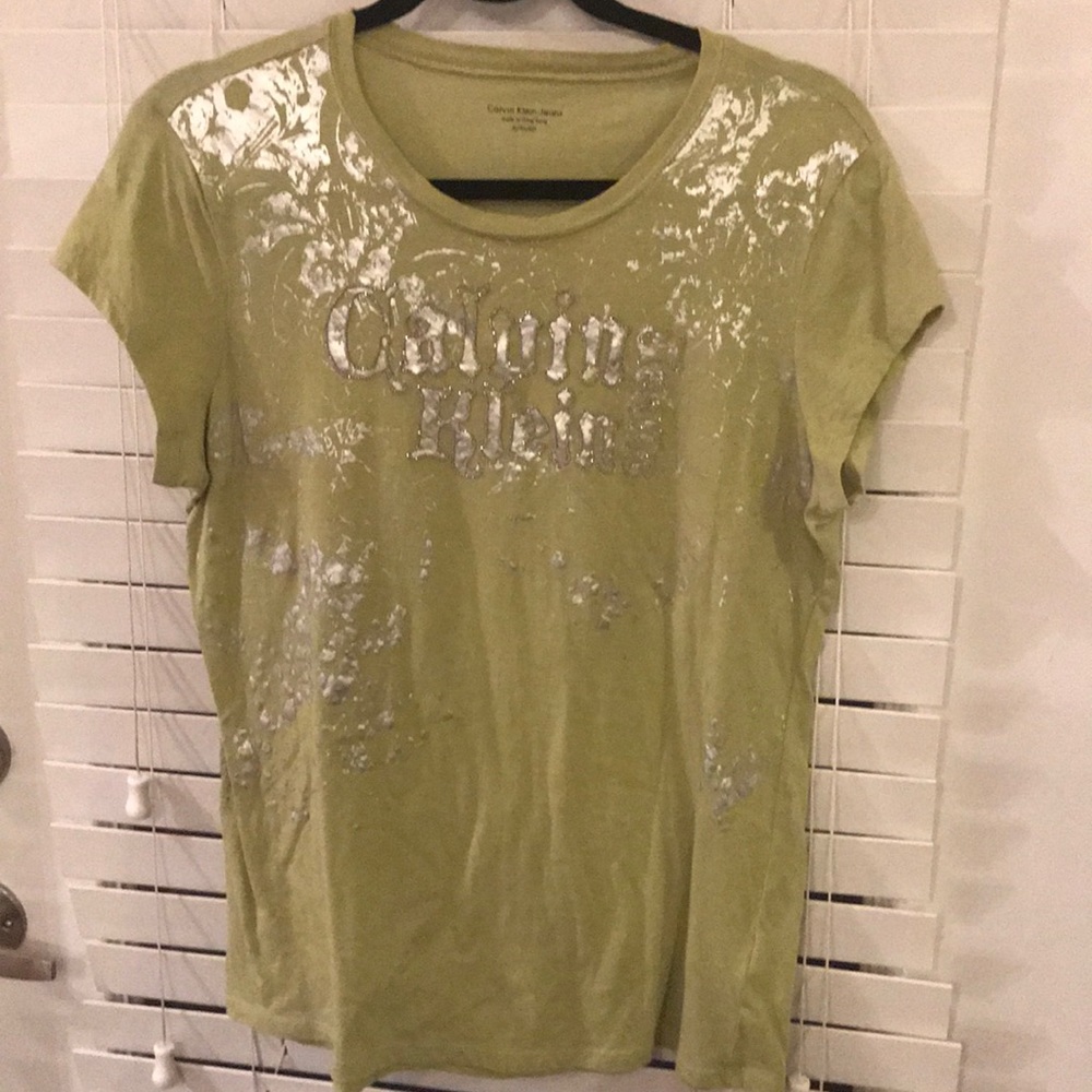 Military green Calvin Klein short sleeve tee